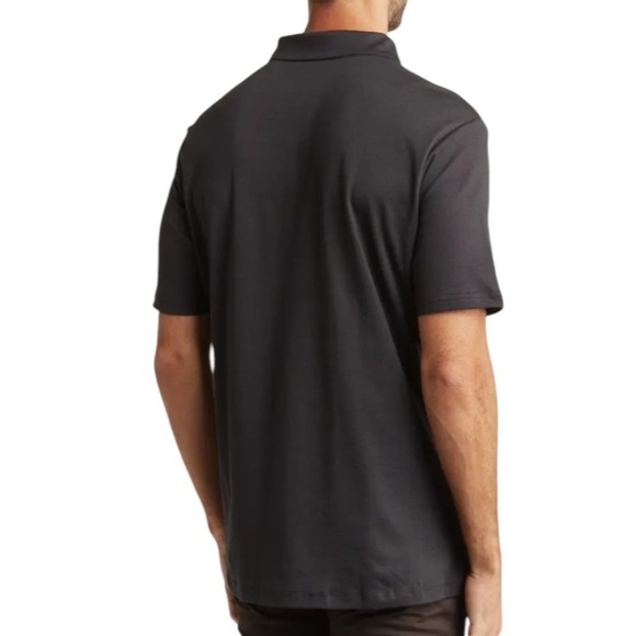 WestZeroOne Men”s 3 Button Short Sleeve Polo Shirt in Black Size XL - Picture 2 of 7